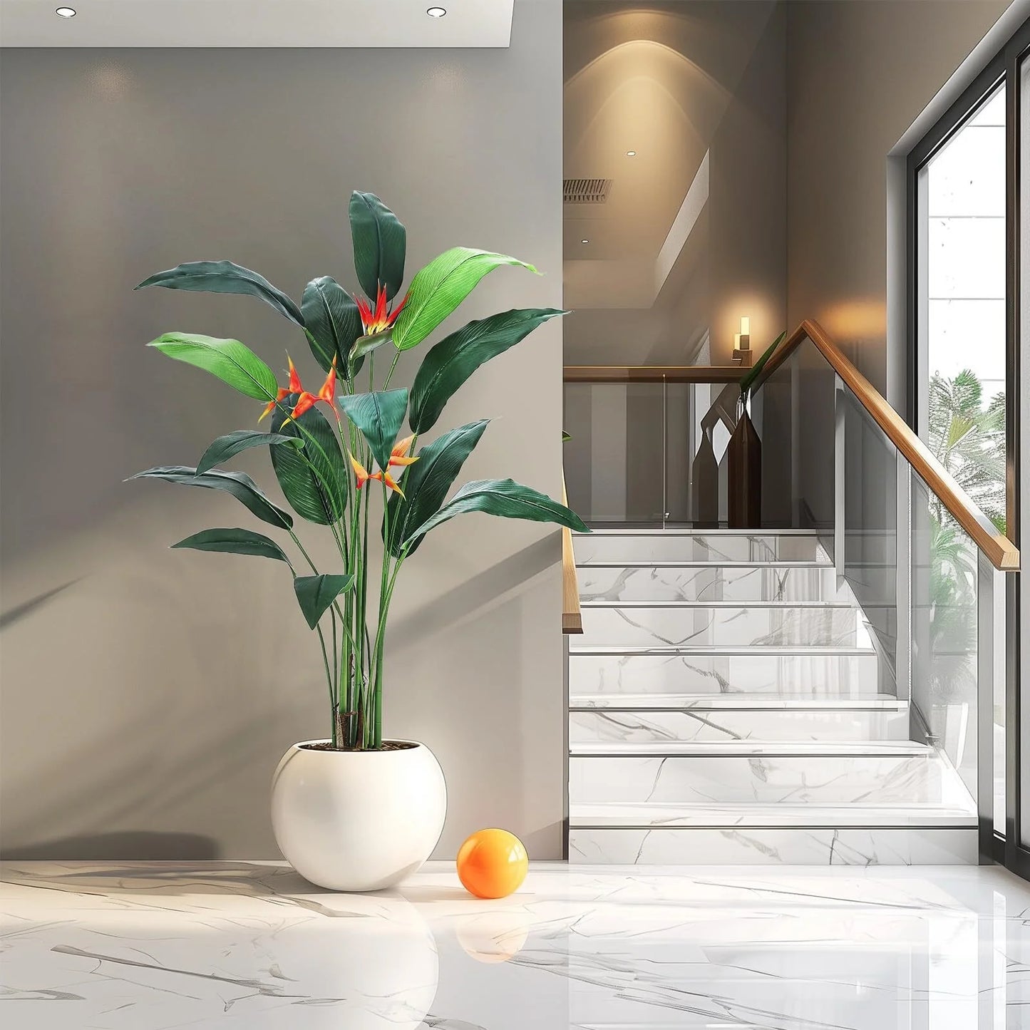 1/2 packArtificial Bird of Paradise Plant 6/7FT(72in) Fake Palm Tree
