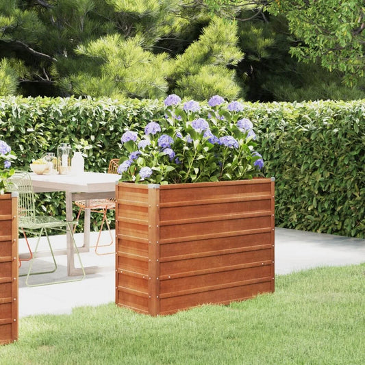 vidaXL Garden Raised Bed Outdoor Patio Backyard Planter Rusty Corten Steel