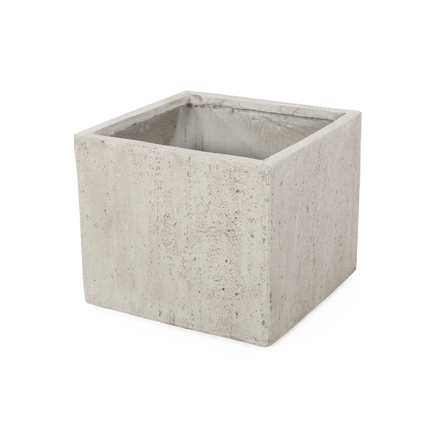 Ella Outdoor Cast Stone Square Planter by Christopher Knight Home