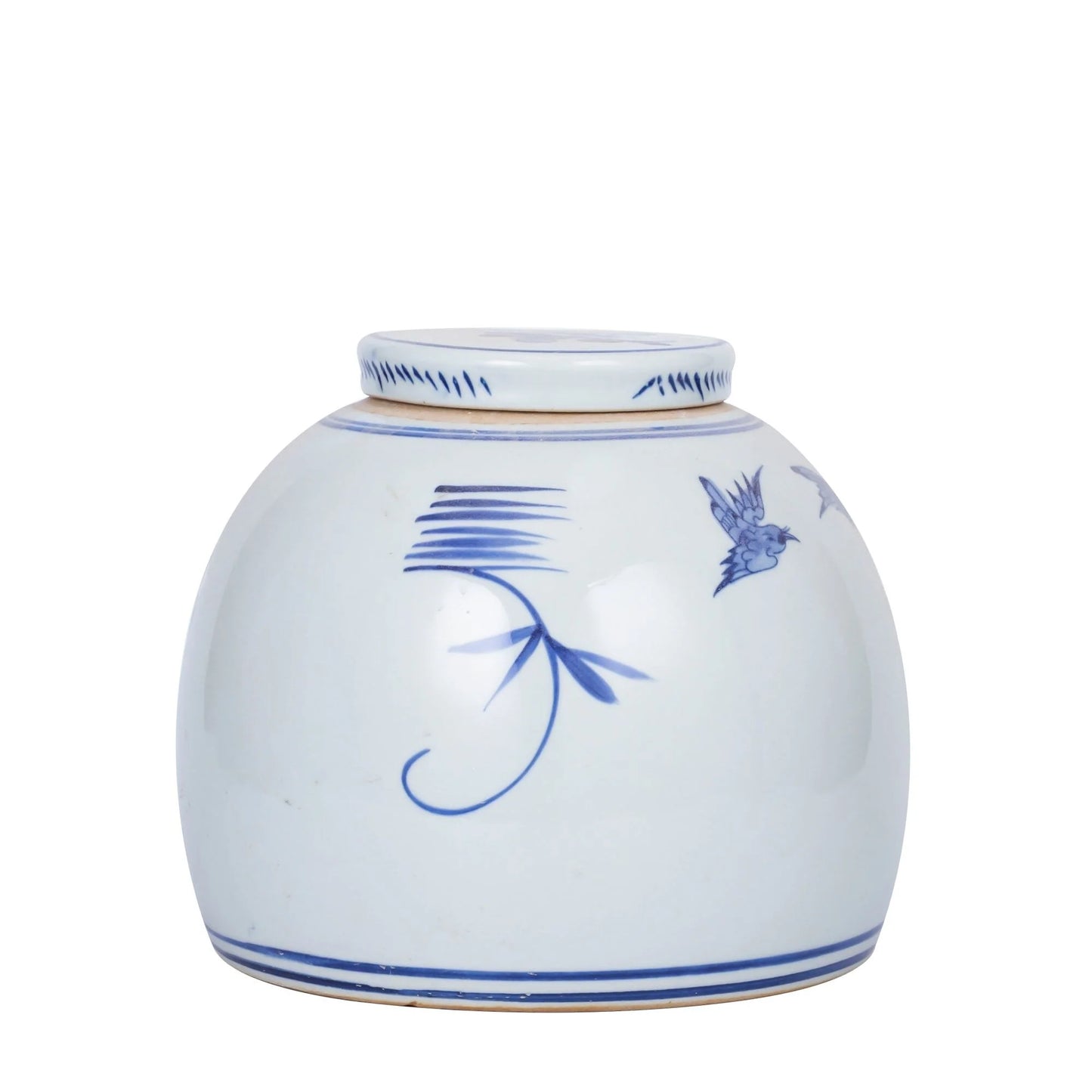 Lins Floral Bird Ming Jar Small