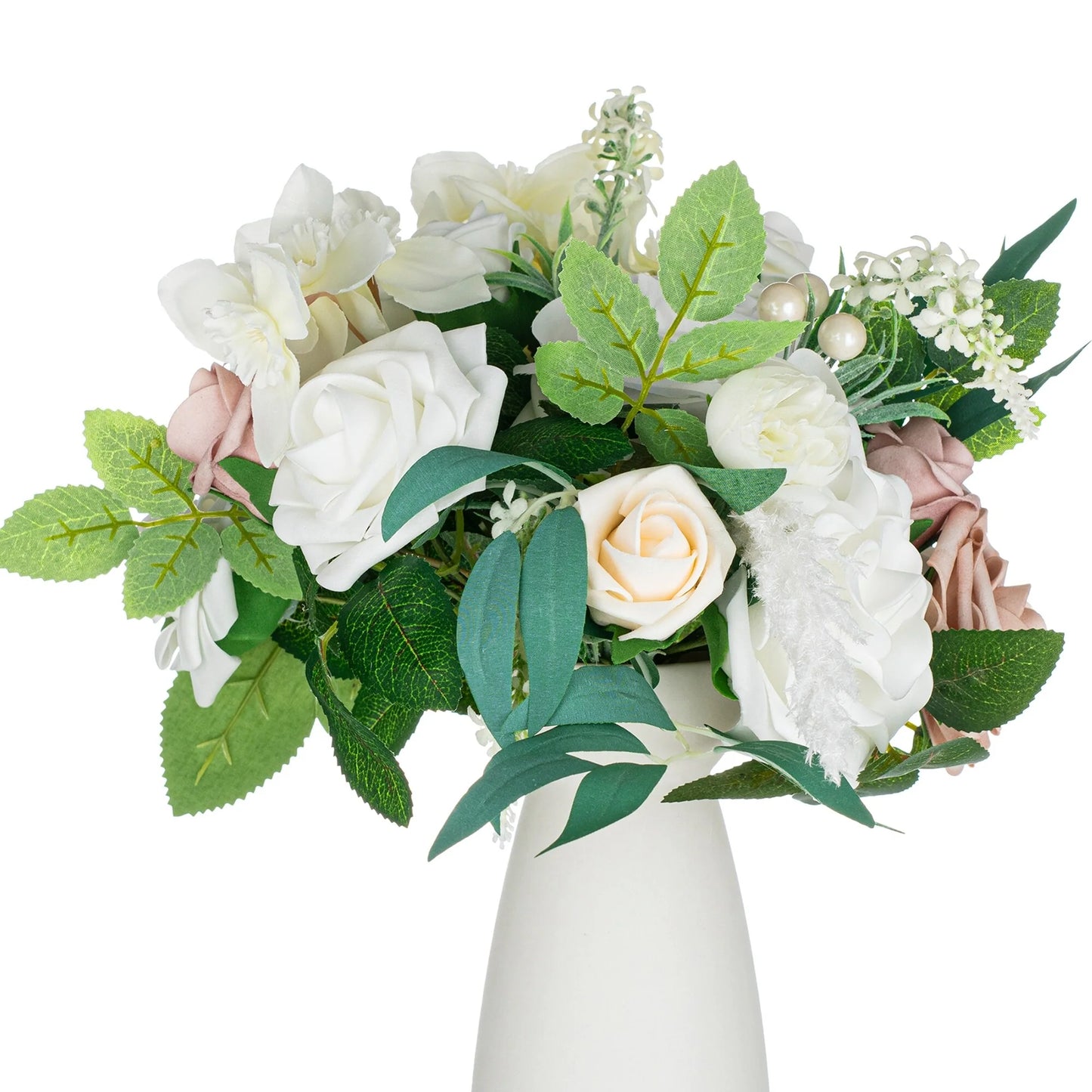 11 Inch Wedding Bouquet, Boho Bridesmaid Bouquet, Real Touch Bridal Bouquet, Floral Arrangement for Wedding