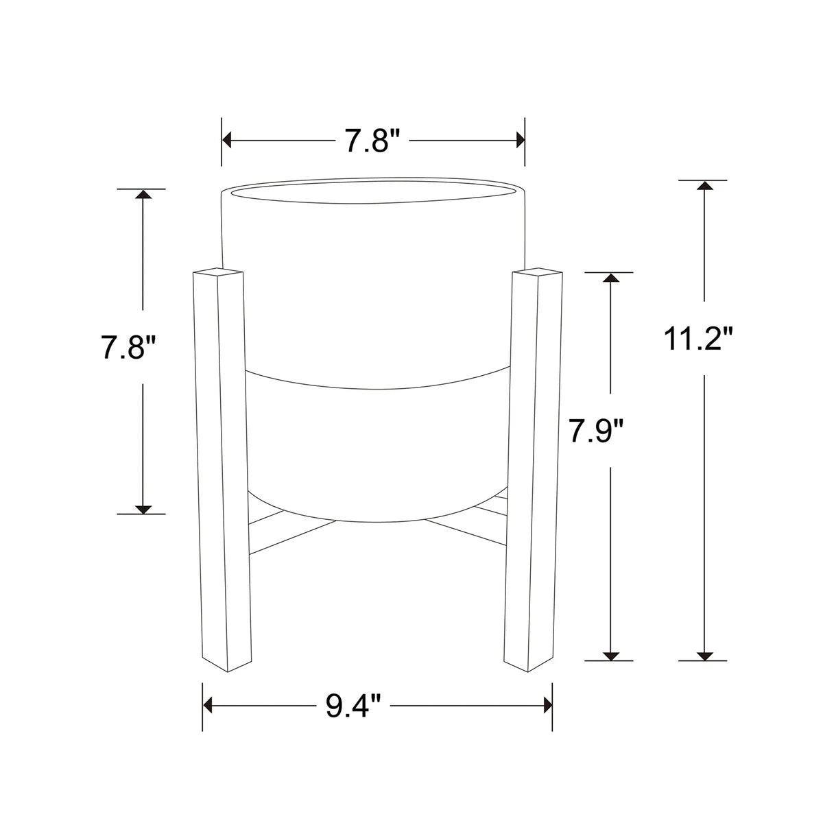 Southern Patio Henrietta Indoor Planter With Wood Stand