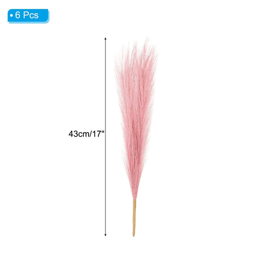 6 Pcs 17 Inch Faux Pampas Grass Artificial Boho Decor