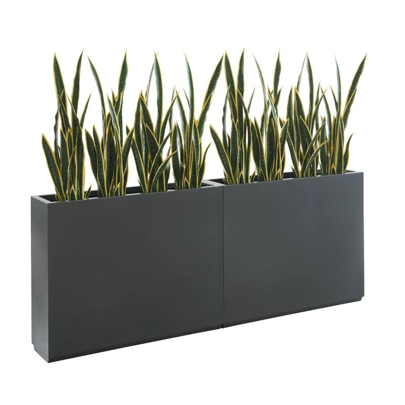 Metallic Heavy Planter for Outdoor Plants, 38Lx10Wx30H Inches Tall and Long Metal Divider Planter Box - 38"x30"x10"
