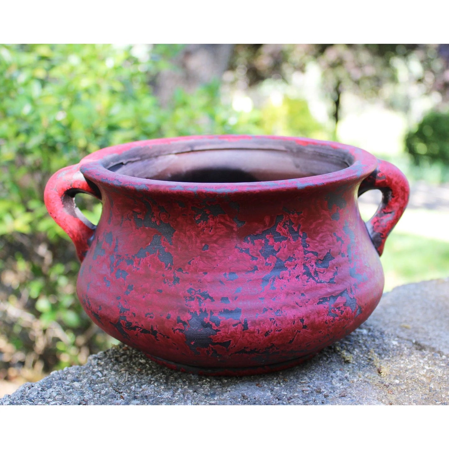 Egyptian Era Terracotta Planter in Blue,Green, Red, Purple in 2 sizes