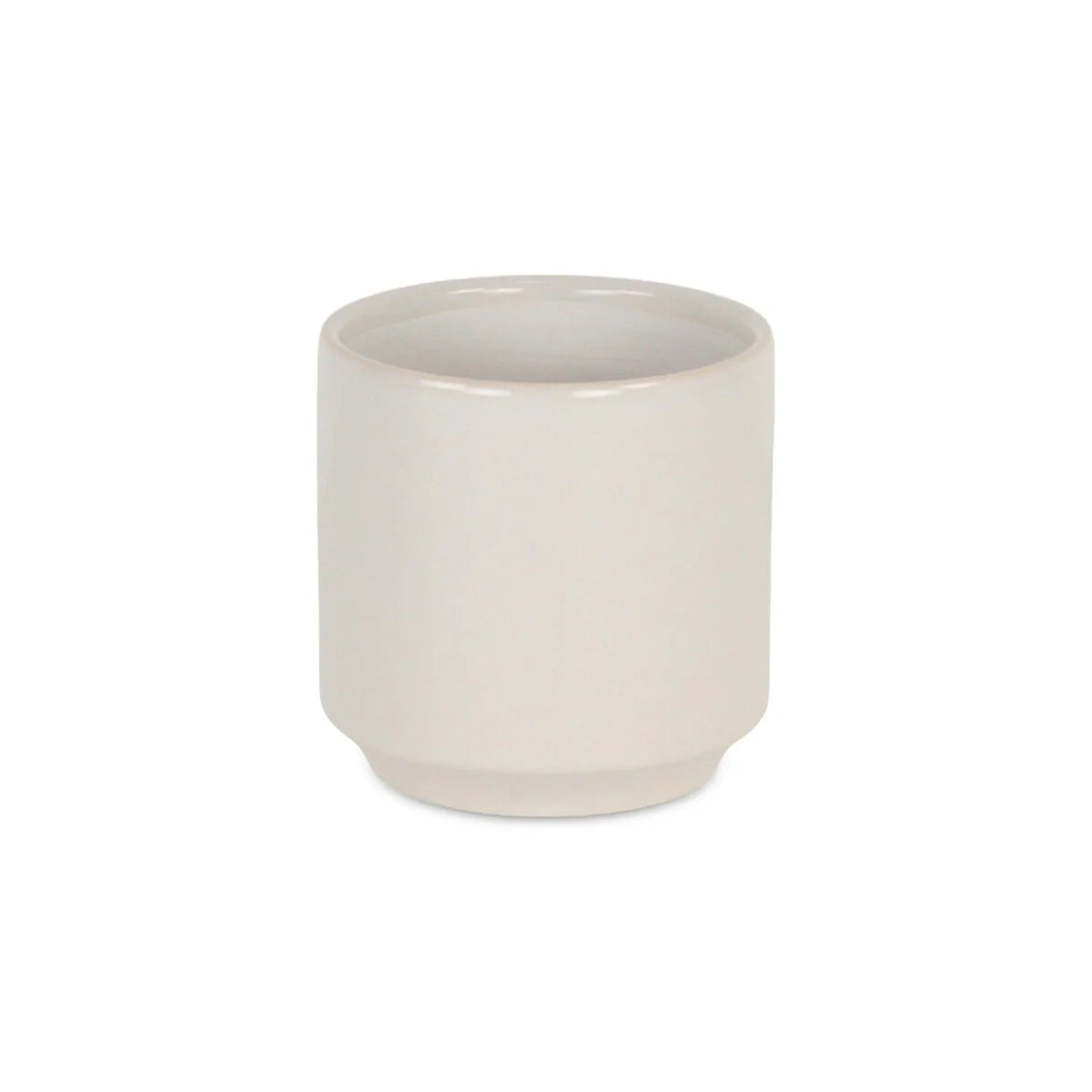Elegora Straight Side Solid Color Ceramic Pot - Off White