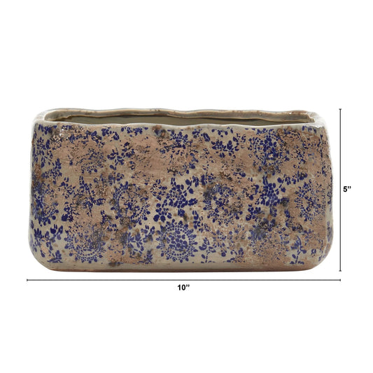 10" Tuscan Ceramic Rectangle Planter