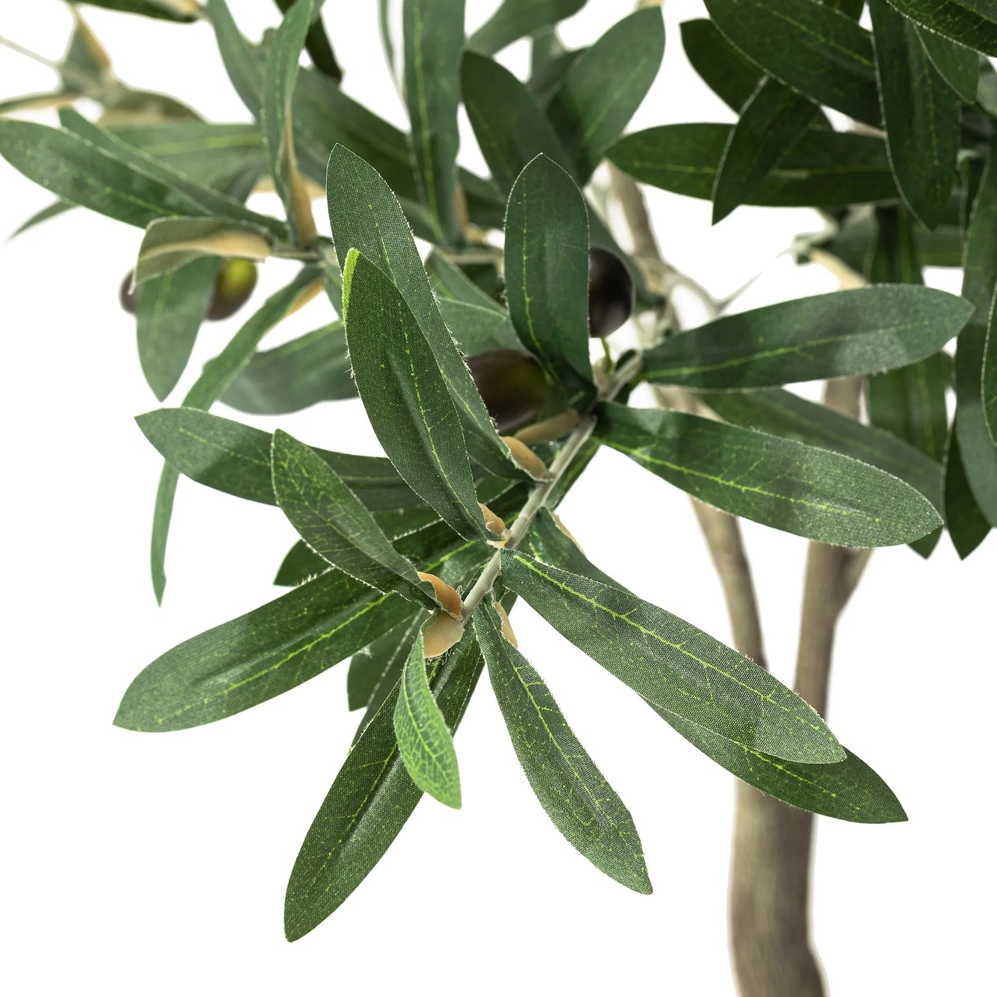 Glitzhome Real Touch Olive Artificial Tree With Black Pot