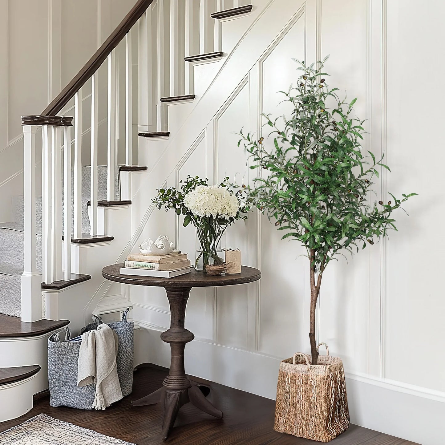 Olive Tree Artificial Plant In Round Pot