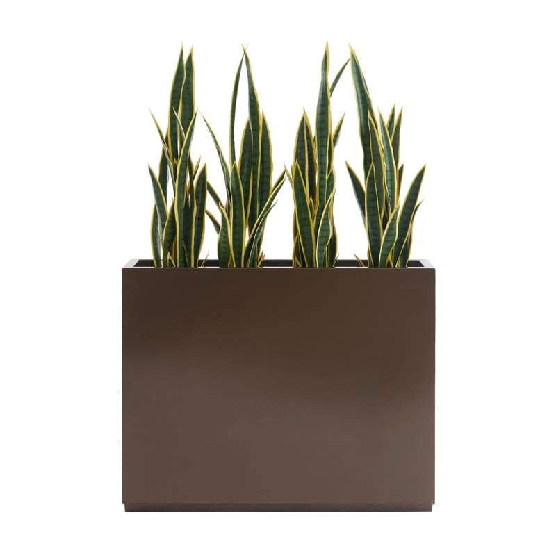 Metallic Heavy Planter for Outdoor Plants, 38Lx10Wx30H Inches Tall and Long Metal Divider Planter Box - 38"x30"x10"