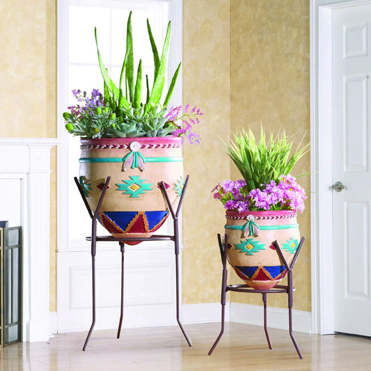 Southwest Garden Planters - Set of 2 - NO SIZE