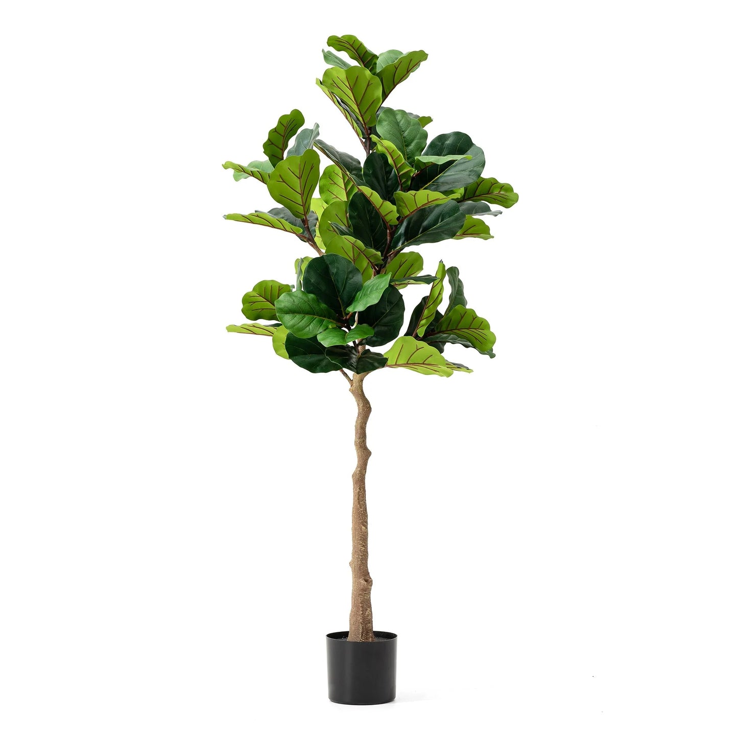 Glitzhome 3.5ft/5ft.Potted Real Touch Fiddle Leaf Fig Faux Tree