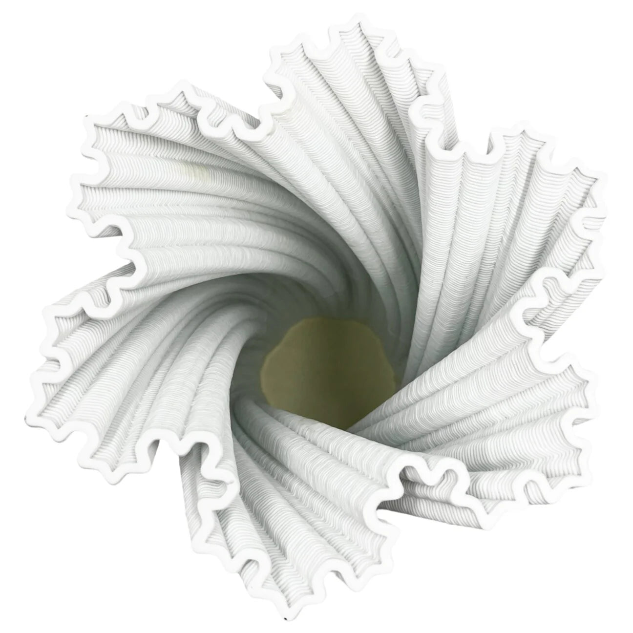 11 Inch Tall White Ceramic Vase