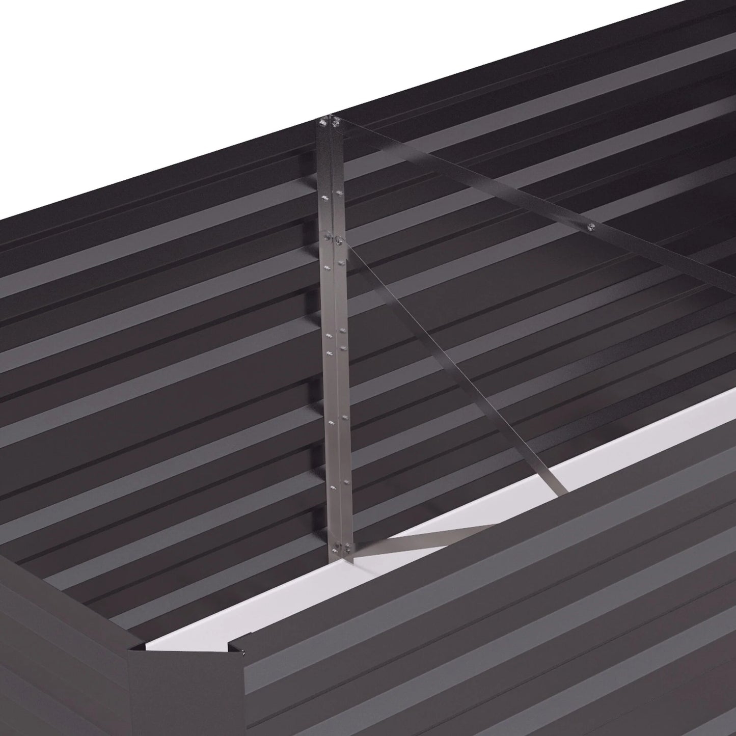 Outsunny Raised Garden Bed, 71" x 36" x 23" Galvanized Steel Planters for Outdoor Plants with Reinforced Rods