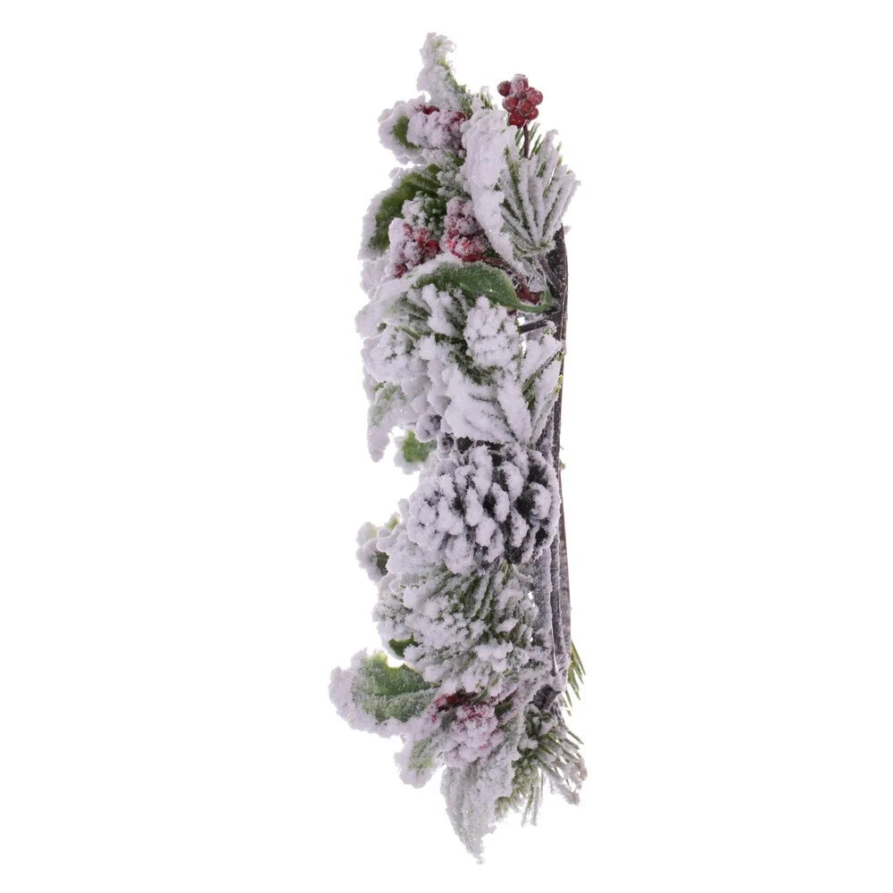 Vickerman 12" Artificial Frosted Berry, Pinecone, and Pine Wreath