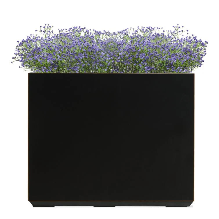 Metallic Heavy Planter for Outdoor Plants, 24.02" H x 30" W x 9.84" D	Tall and Long Metal Divider Planter Box