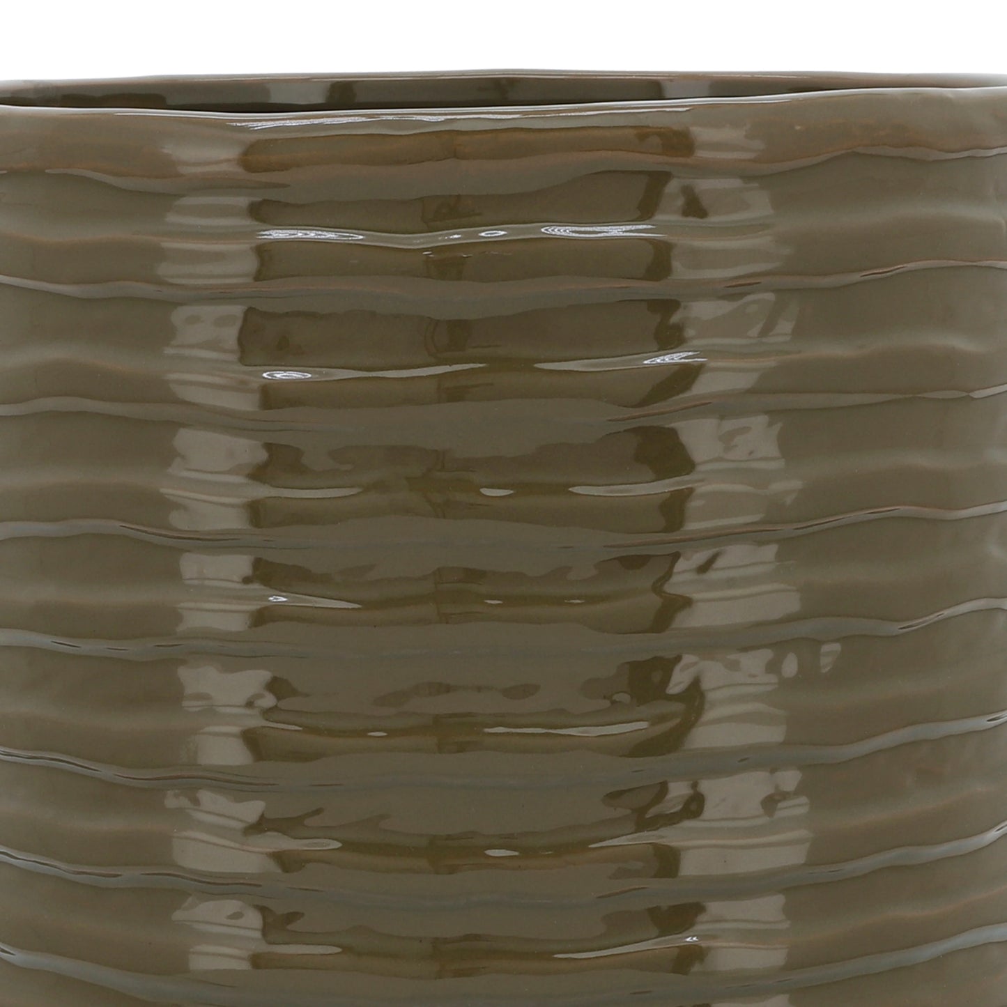 Sagebrook Home Modern Textured Ceramic Planter with Stand Indoor Outdoor