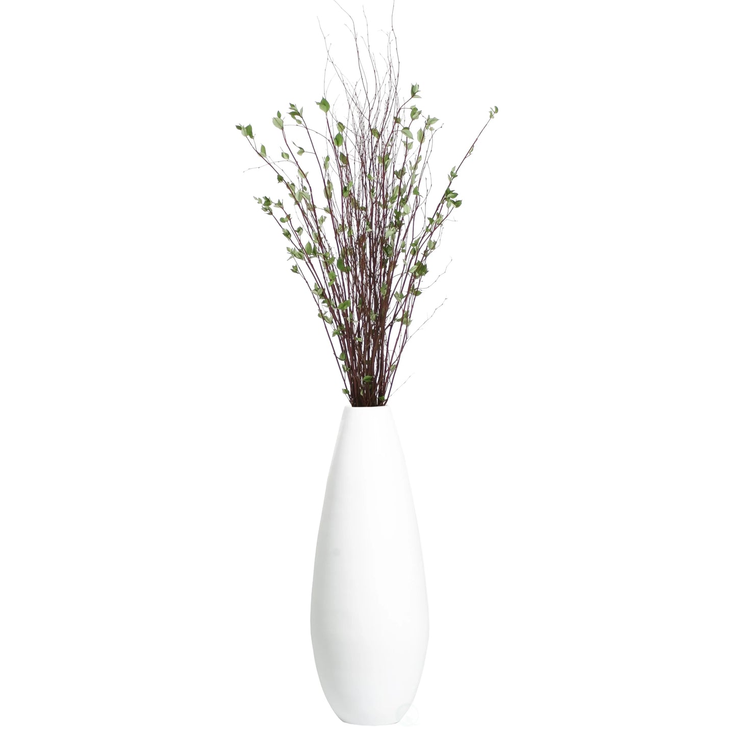 31.5" Spun Bamboo Tall Floor Vase - Sleek Matte Finish, Elegant Home Decoration, Modern Accent Piece, Living Room Decor