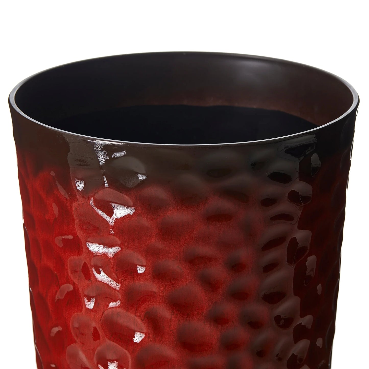 Glitzhome 23.75"H Set of 2 Oversized Eco-Friendly PP and Stone Honeycomb Textured Blue/Green/Red Tall Plastic Planter