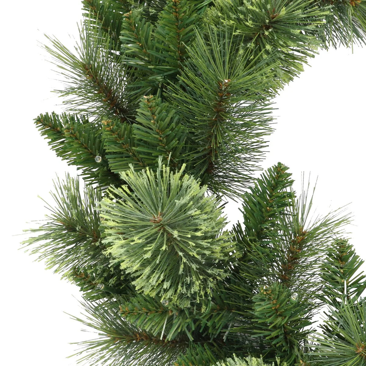 Puleo International 24" Battery-Operated Pre-Lit Wreath - Green