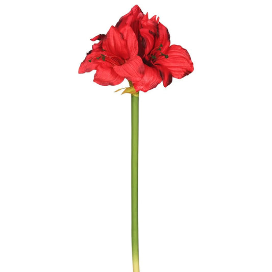 Vickerman 28" Artificial Single Red Amaryllis Stem, Set of 3