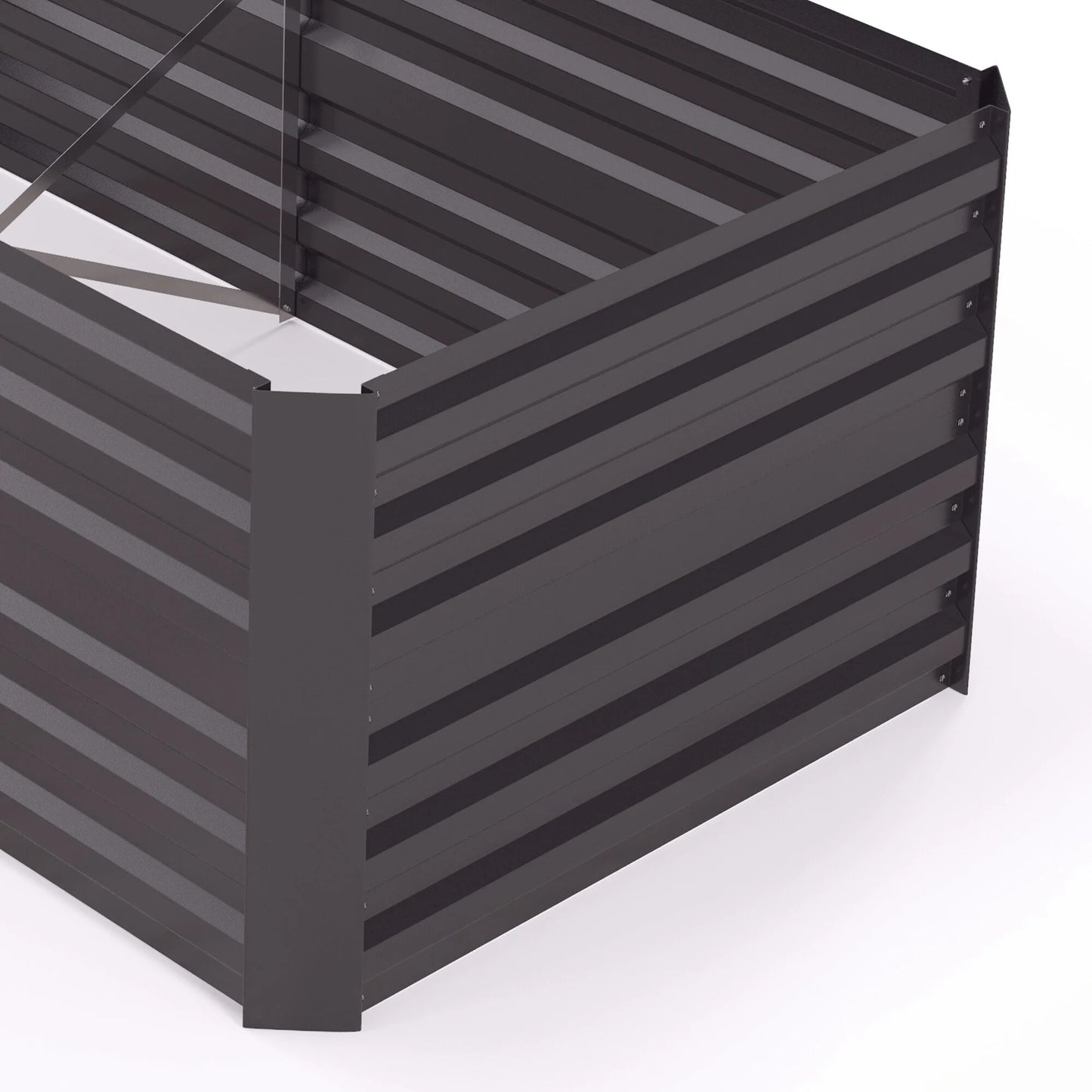 Outsunny Raised Garden Bed, 71" x 36" x 23" Galvanized Steel Planters for Outdoor Plants with Reinforced Rods