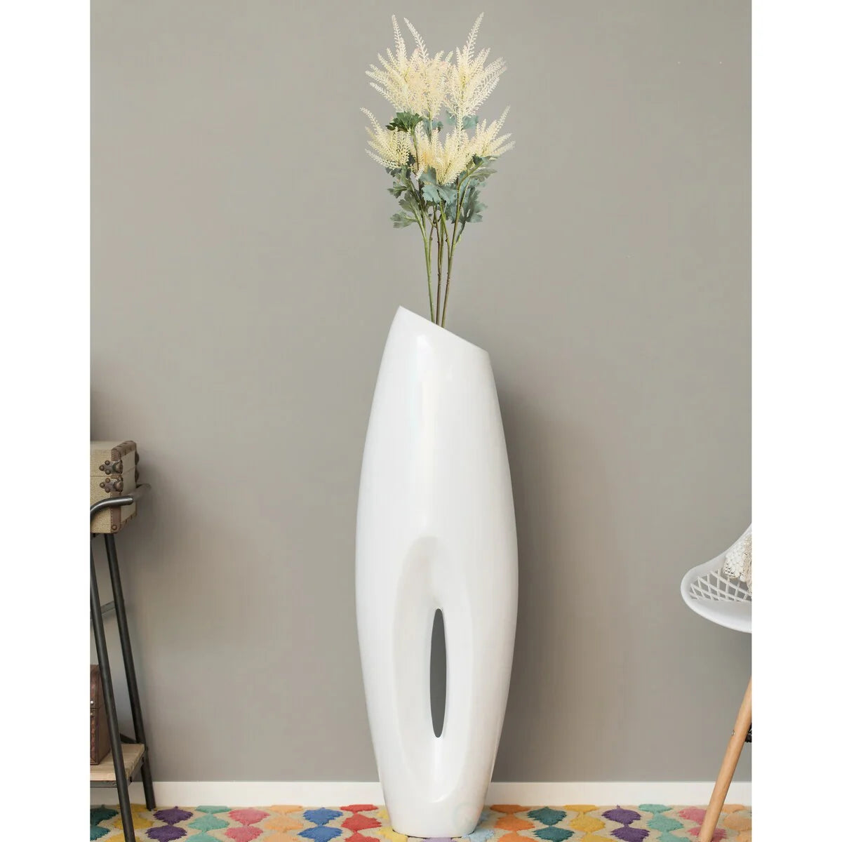 Modern White Large Floor Vase