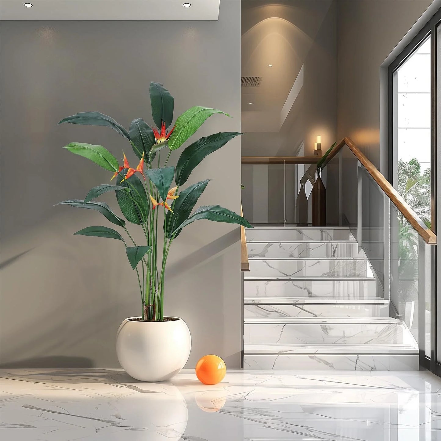 1/2 packArtificial Bird of Paradise Plant 6/7FT(72in) Fake Palm Tree