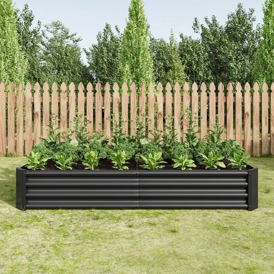 Raised Garden Bed Outdoor Metal Raised Rectangle Planter Beds for Plants Vegetables and Flowers