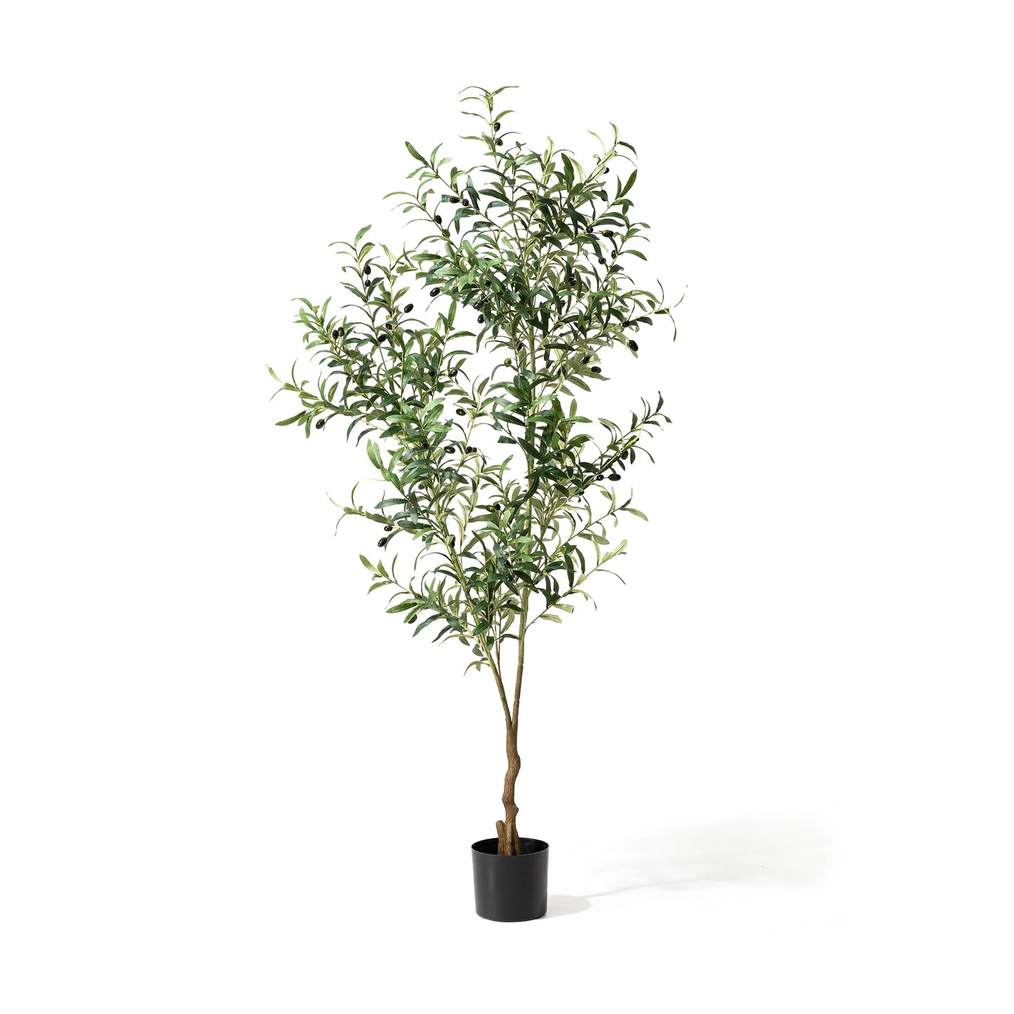 Glitzhome Real Touch Olive Artificial Tree With Black Pot