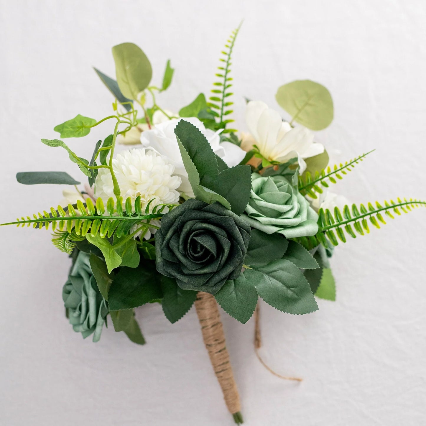 11 Inch Wedding Bouquet, Boho Bridesmaid Bouquet, Real Touch Bridal Bouquet, Floral Arrangement for Wedding