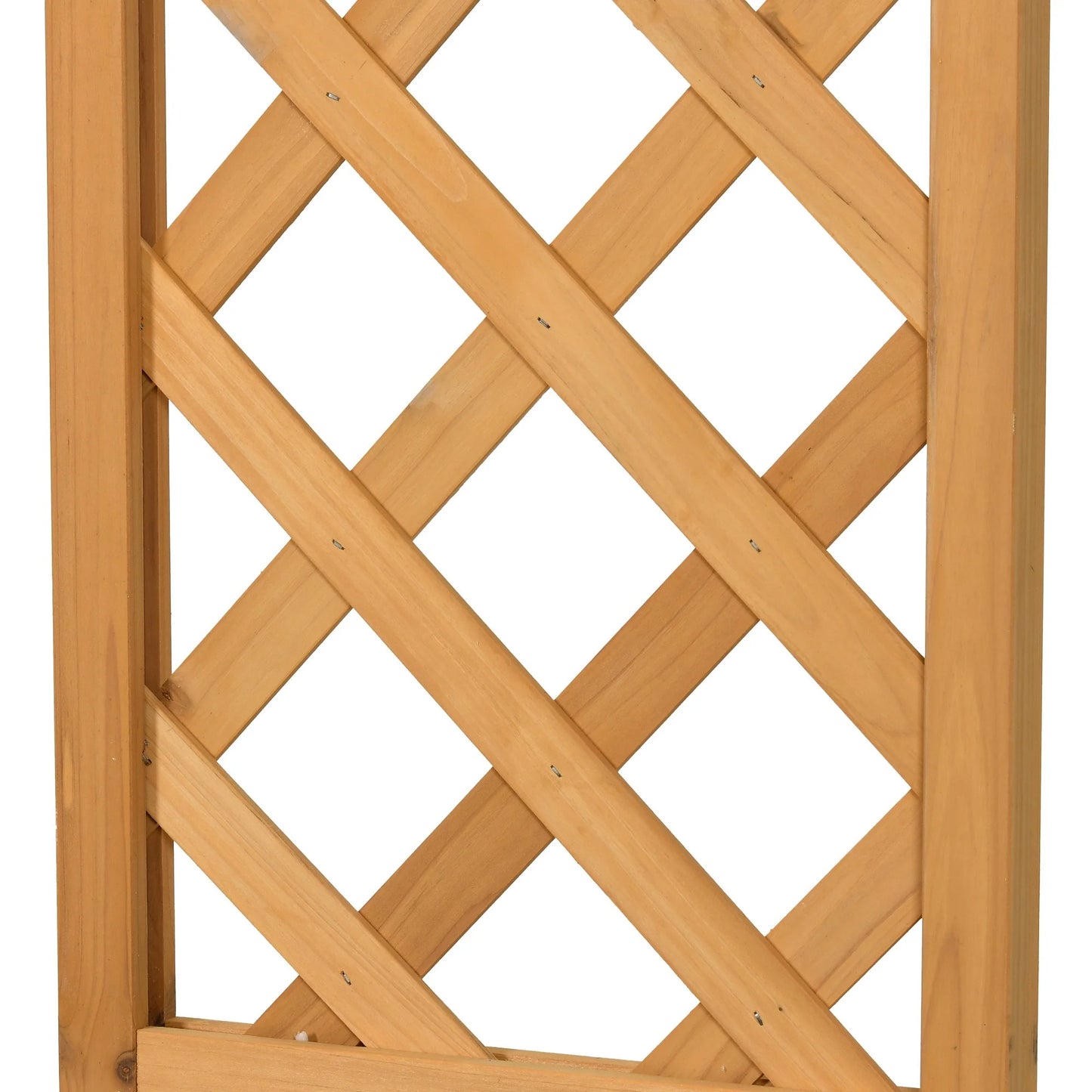 Moasis Outdoor Garden Solid Wood Planter Box with Arch Trellis,Free-Standing Planters Raised Bed for Climbing Plants