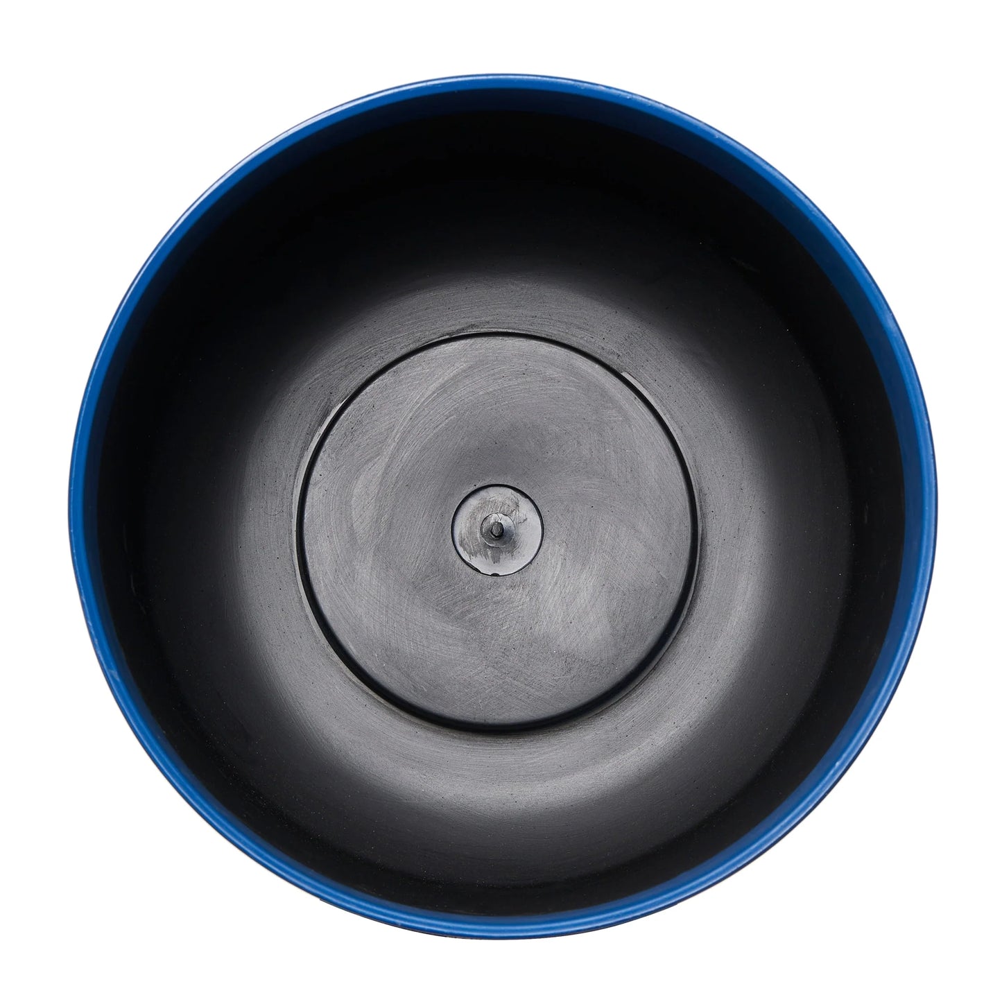 Glitzhome 16.75"H Set of 2 Cobalt Blue Faux Ceramic Urn Plastic Planter with Screw in Base