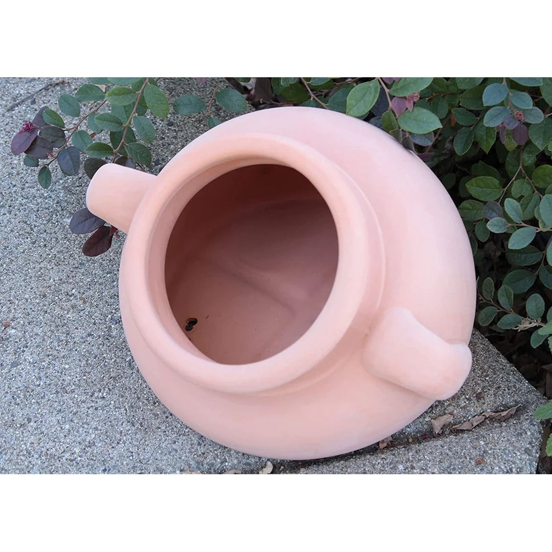 Natural Terracotta Fallen Pot or Hanging Pot with Loops Handles