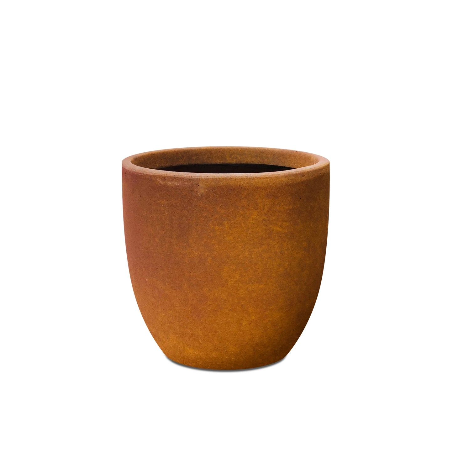 Kante Round Lightweight Concrete and Fiberglass Indoor Outdoor Weather Resistant Planter with Drainage Hole