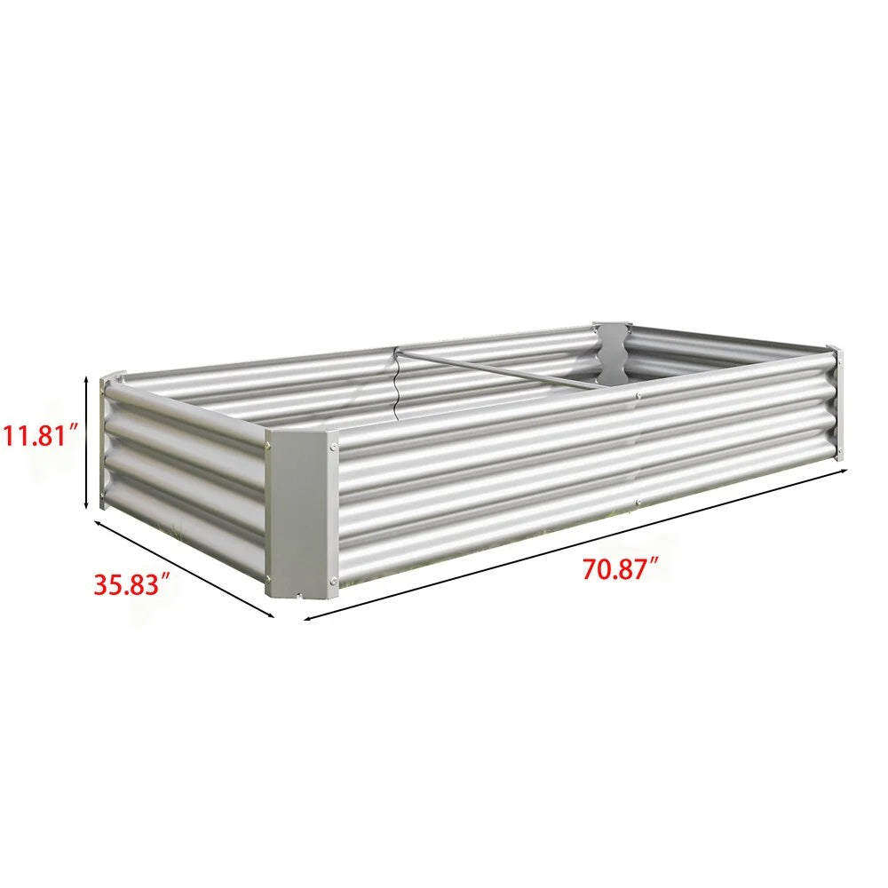 Raised Garden Bed Outdoor Metal Raised Rectangle Planter Beds for Plants Vegetables and Flowers